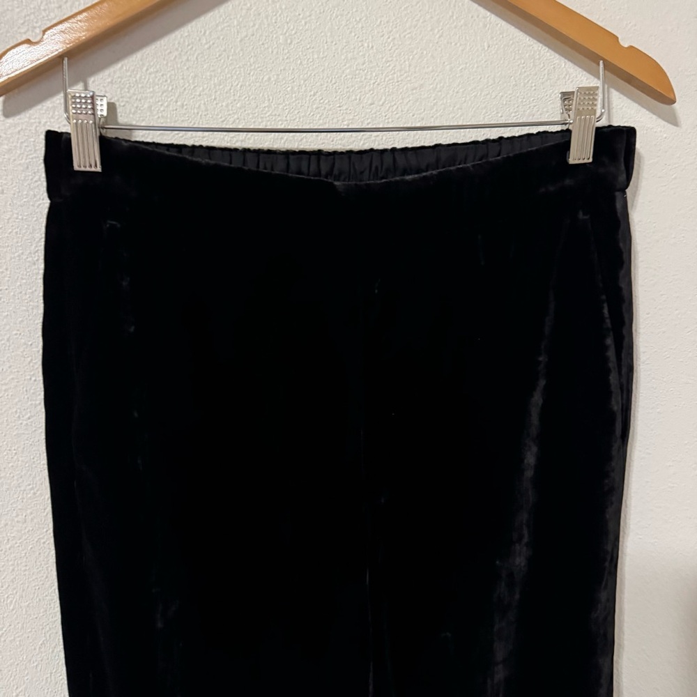 J. Crew Peyton Velvet Pull On Ankle Dressy Pants Black Evening Career NWT-8 - Picture 4 of 9
